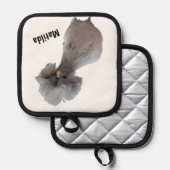 カスタマイズ可能なポーランドチキン"Matilda"ポットホルダー 鍋敷き (正面/裏面)