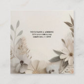 カスタマイズ可能なマイルストーンお祝いカード スクエア名刺 (裏面)