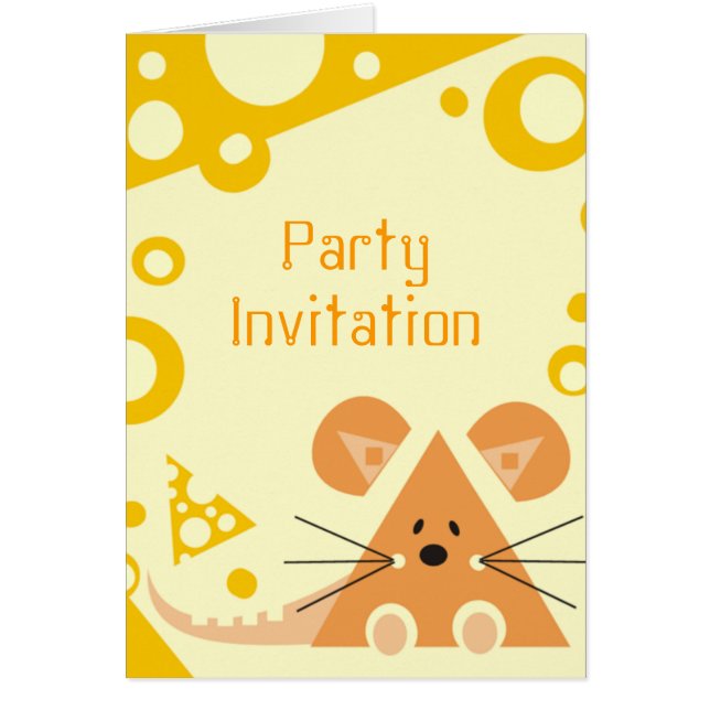 カスタマイズ可能なマウスとチーズカード (正面)