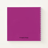 カスタマイズ可能なマギー名かわいらしピンクチューリップフローラ ノートブック (裏面)