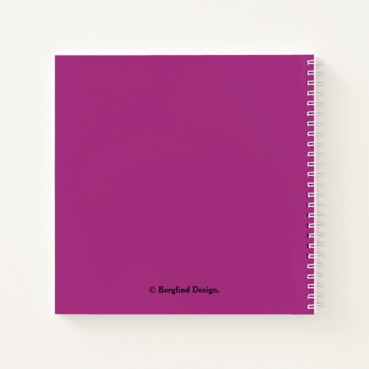 カスタマイズ可能なマギー名かわいらしピンクチューリップフローラ ノートブック (裏面)