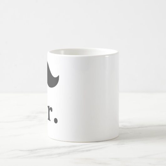 カスタマイズ可能なマグの黒の髭の氏 コーヒーマグカップ (中央)