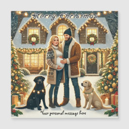 カスタマイズ可能なマグネットクリスマスカード