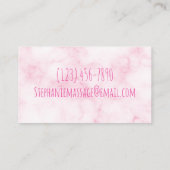 カスタマイズ可能なマッサージセラピスト名刺 名刺 (裏面)