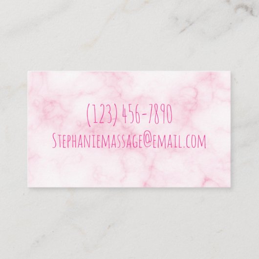 カスタマイズ可能なマッサージセラピスト名刺 名刺 (裏面)