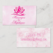 カスタマイズ可能なマッサージセラピスト名刺 名刺 (正面/裏面)