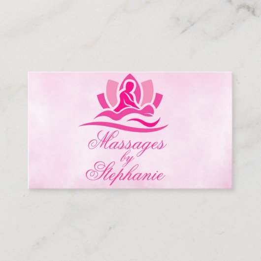カスタマイズ可能なマッサージセラピスト名刺 名刺 (正面)