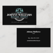 カスタマイズ可能なマッサージセラピー名刺 名刺 (正面/裏面)