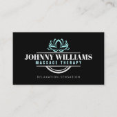 カスタマイズ可能なマッサージセラピー名刺 名刺 (正面)