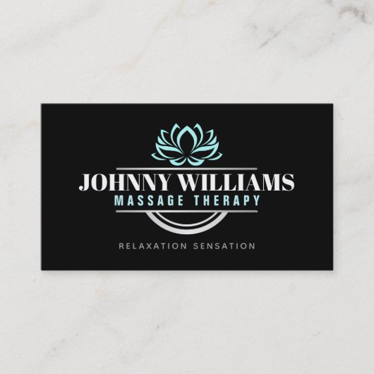 カスタマイズ可能なマッサージセラピー名刺 名刺 (正面)