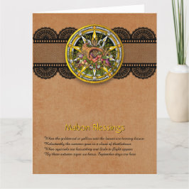 カスタマイズ可能なマボン秋のグリーティングカード サンキューカード