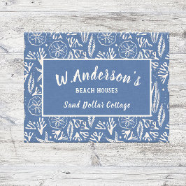 カスタマイズ可能なマリンブルー海洋加工テクスチャ ドアマット