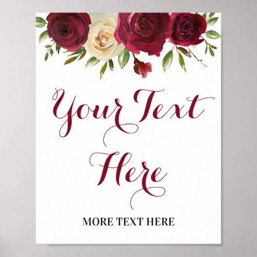 カスタマイズ可能なマルサラ ワインレッド サイン 装飾 (正面)