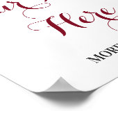 カスタマイズ可能なマルサラ ワインレッド 看板 ポスター (角)