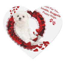 カスタマイズ可能なマルタの愛らしいハート形のステッカー