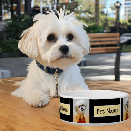 カスタマイズ可能なマルチーズ+シースー ミックス犬 ブラック Dog Bowl ボウル