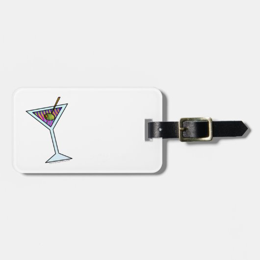 カスタマイズ可能なマルティーニの芸術の荷物のラベル ラゲッジタグ (正面横)