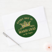 カスタマイズ可能なマルディグラ ラウンドシール (封筒)
