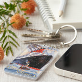 カスタマイズ可能なマーチャント汽船キーリング キーホルダー (正面右)
