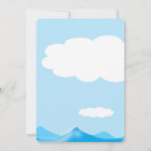 カスタマイズ可能なマーメイド誕生日デザインダークヘア 招待状 (裏面)