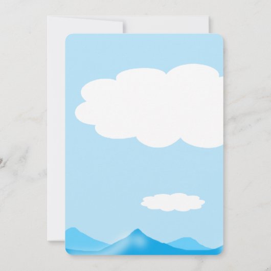 カスタマイズ可能なマーメイド誕生日デザインダークヘア 招待状 (裏面)