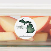 カスタマイズ可能なミシガン州「ミッテン製」缶詰ラベル ラベル (貼付)