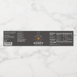 カスタマイズ可能なミツバチをテーマにした蜂蜜の瓶の回り込みラベル ペットボトルラベル