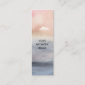 カスタマイズ可能なミニアーティストブックマークテンプレート スキニー名刺 (正面)