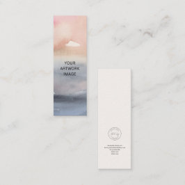 カスタマイズ可能なミニアーティストブックマークテンプレート スキニー名刺