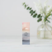 カスタマイズ可能なミニアーティストブックマークテンプレート スキニー名刺 (スタンド正面)