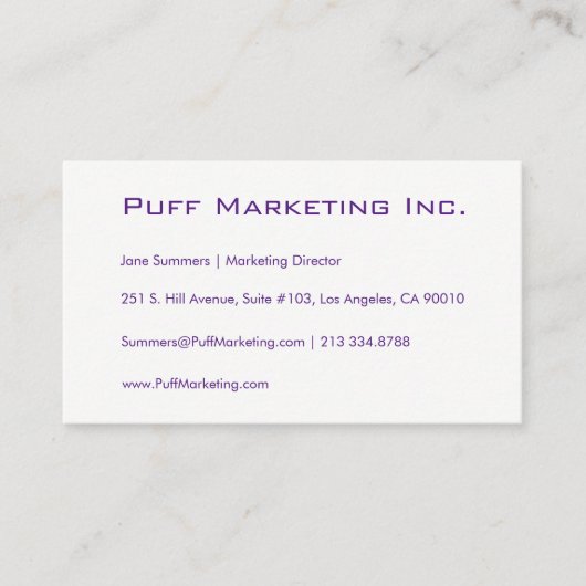 カスタマイズ可能なミニマルな名刺 名刺 (正面)