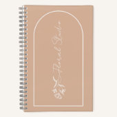 カスタマイズ可能なミニマルフローラスタジオノートブック ノートブック (正面)