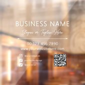 カスタマイズ可能なミニマルモダンな小規模ビジネス窓用ステッカー ウィンドウサイン (シート2)