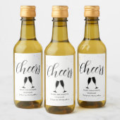 ✨カスタマイズ可能なミニ結婚ワインボトルラベル ワインラベル (ボトル)