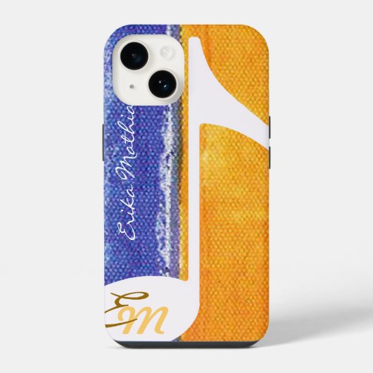 カスタマイズ可能なミュージカルノート iPhoneケース (裏面)