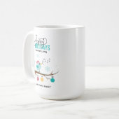 カスタマイズ可能なミュージカル歌の鳥のクリスマス コーヒーマグカップ (正面左)