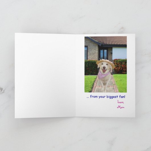 カスタマイズ可能なミュージシャンソン誕生日 カード (内部)