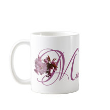 カスタマイズ可能なミリアム名ピンクのさくらんぼブロッサムboho