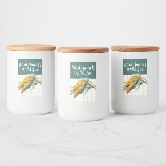 カスタマイズ可能なミレットをテーマにしたトリートメントフードラベル フードラベル (ボトル)