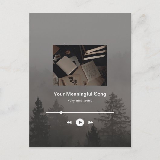 カスタマイズ可能なムーディーMusic Player エステティック ポストカード (正面)