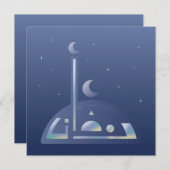 カスタマイズ可能なムーンライトラマダン シーズンカード (正面/裏面)