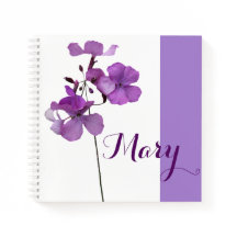 カスタマイズ可能なメアリー名パープルフローラかわいいガーリー