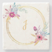 カスタマイズ可能なメイソンJAR結婚カップ ストーンコースター (正面)