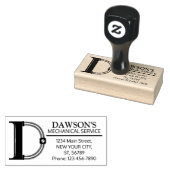 カスタマイズ可能なメカニカルモノグラム。イニシャル「D」 ラバースタンプ (押印)