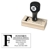 カスタマイズ可能なメカニカルモノグラム。イニシャル「F」 ラバースタンプ (押印)