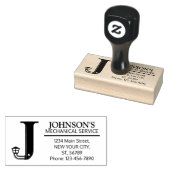 カスタマイズ可能なメカニカルモノグラム。イニシャル「J」 ラバースタンプ (押印)