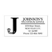 カスタマイズ可能なメカニカルモノグラム。イニシャル「J」 ラバースタンプ (インプリント)