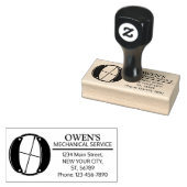 カスタマイズ可能なメカニカルモノグラム。イニシャル「O」 ラバースタンプ (押印)