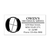 カスタマイズ可能なメカニカルモノグラム。イニシャル「O」 ラバースタンプ (インプリント)