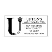 カスタマイズ可能なメカニカルモノグラム。イニシャル「U」 ラバースタンプ (インプリント)